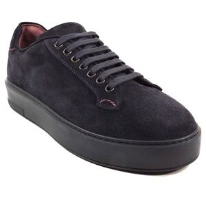 ALBERTO CICCIOLI 🇮🇹 MEN'S DARK PURPLE SUEDE COMFORT FLAT SUMMER SNEAKERS